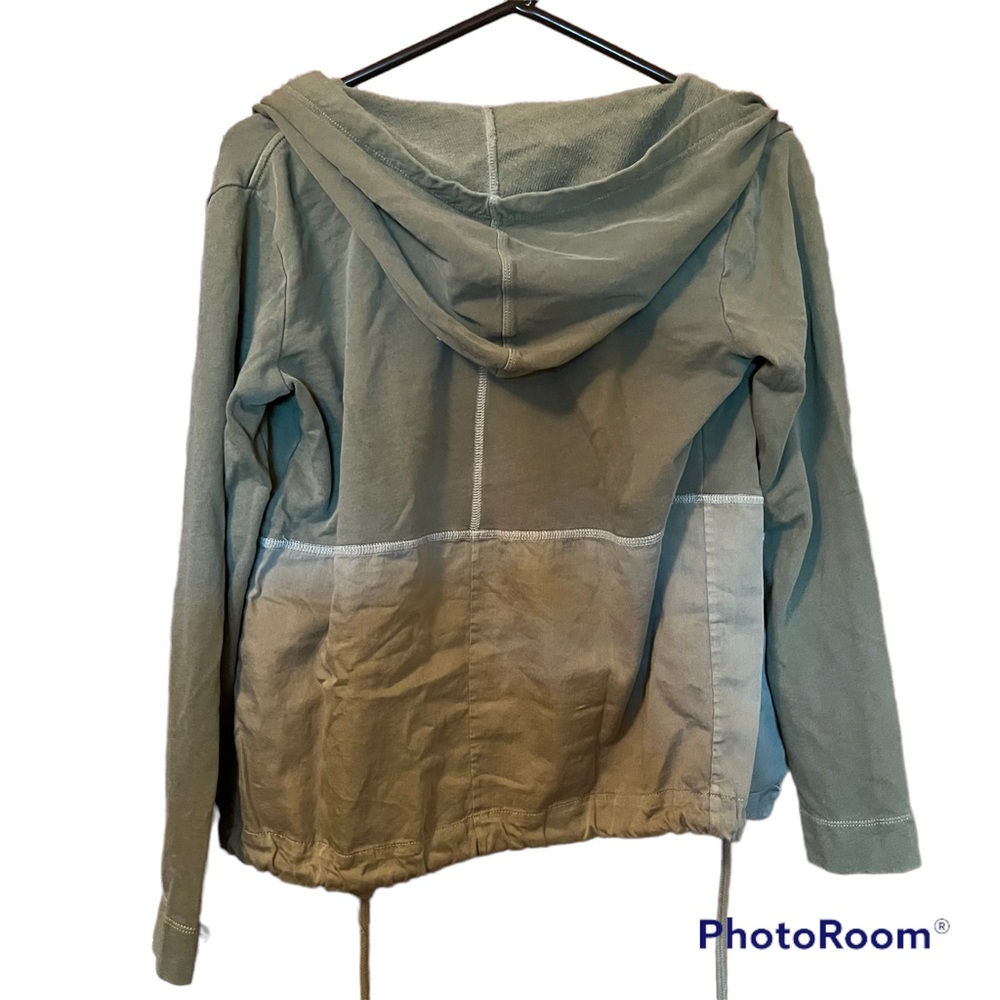 Anthropologie Postmark X-Small Green Open Front Anorak Hooded Jacket - Picture 2 of 15